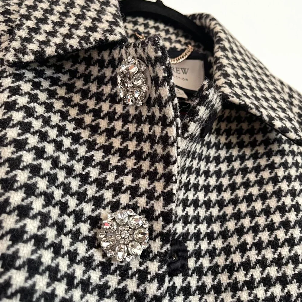 J. Crew Collection Car Coat in Houndstooth English Wool - Picture 5 of 7